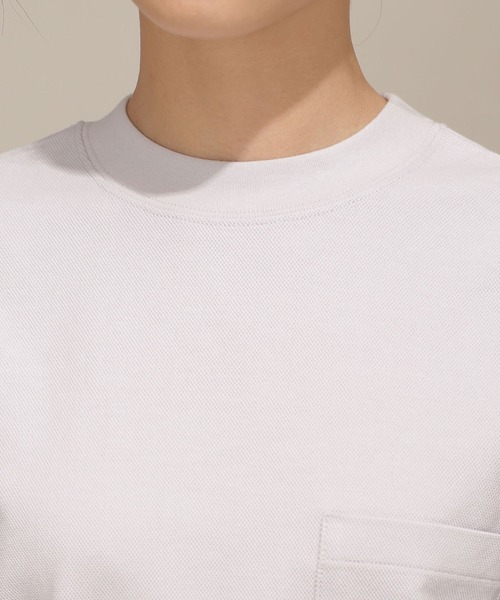 NANO universe（ナノユニバース）の「シェルテック フレンチスリーブトップス（Tシャツ/カットソー・レディース・ライトグレー/ラベンダー/クリーム・FREE）」の15枚目の写真