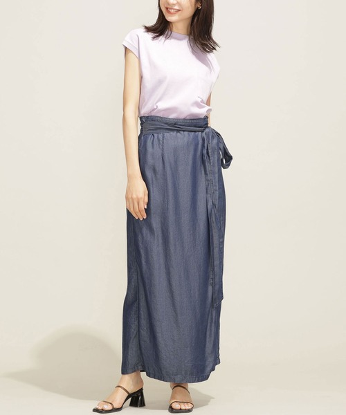 NANO universe（ナノユニバース）の「シェルテック フレンチスリーブトップス（Tシャツ/カットソー・レディース・ライトグレー/ラベンダー/クリーム・FREE）」の21枚目の写真