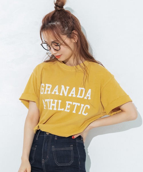 coca（coca）（コカ）の「ピグメントアソートプリントTee（Tシャツ/カットソー・レディース・ブラック/イエロー/アイボリー/ブラウン・M/L）」の4枚目の写真