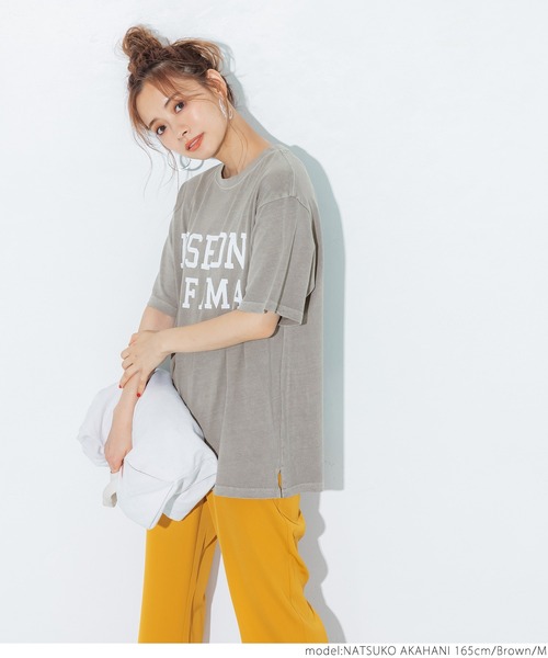 coca（coca）（コカ）の「ピグメントアソートプリントTee（Tシャツ/カットソー・レディース・ブラック/イエロー/アイボリー/ブラウン・M/L）」の16枚目の写真