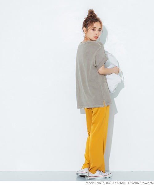 coca（coca）（コカ）の「ピグメントアソートプリントTee（Tシャツ/カットソー・レディース・ブラック/イエロー/アイボリー/ブラウン・M/L）」の17枚目の写真