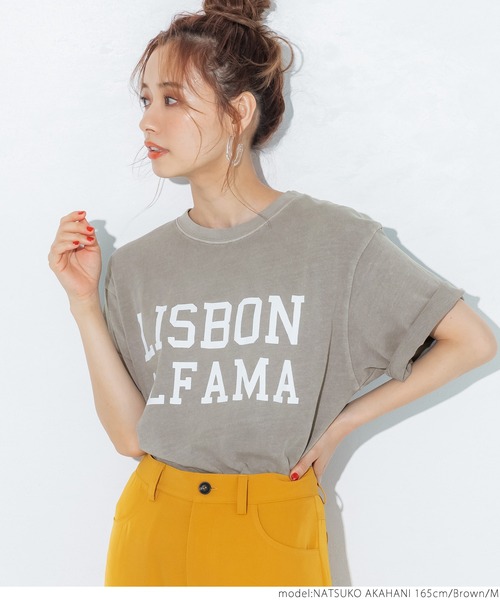 coca（coca）（コカ）の「ピグメントアソートプリントTee（Tシャツ/カットソー・レディース・ブラック/イエロー/アイボリー/ブラウン・M/L）」の18枚目の写真