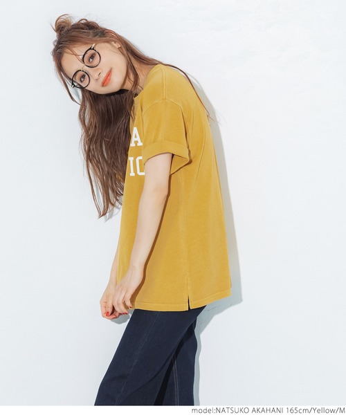 coca（coca）（コカ）の「ピグメントアソートプリントTee（Tシャツ/カットソー・レディース・ブラック/イエロー/アイボリー/ブラウン・M/L）」の21枚目の写真