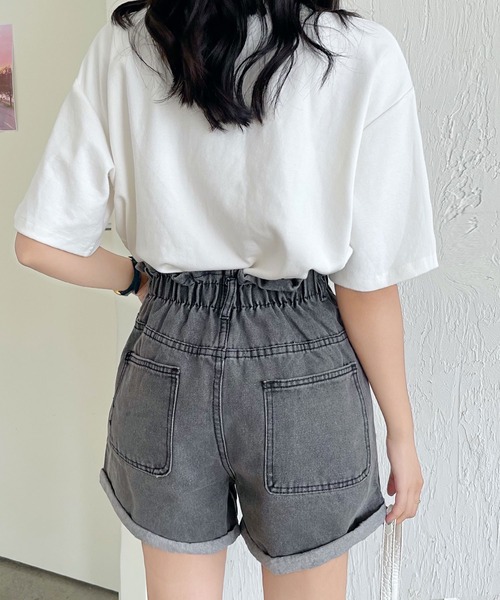 fd style（エフディ スタイル）の「【DS】エラスティックショートパンツ（デニムパンツ・レディース・ホワイト/ブラック・MEDIUM/LARGE/X-LARGE）」の10枚目の写真