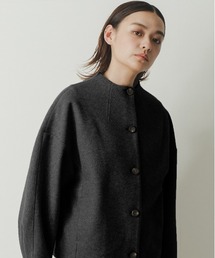 「KELEN / ケレン」ダブルフェイスボトルネックショートコート”BENNA”