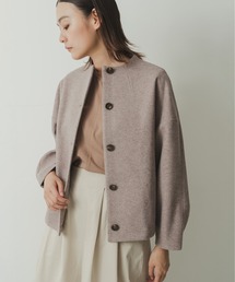 「KELEN / ケレン」ダブルフェイスボトルネックショートコート”BENNA”