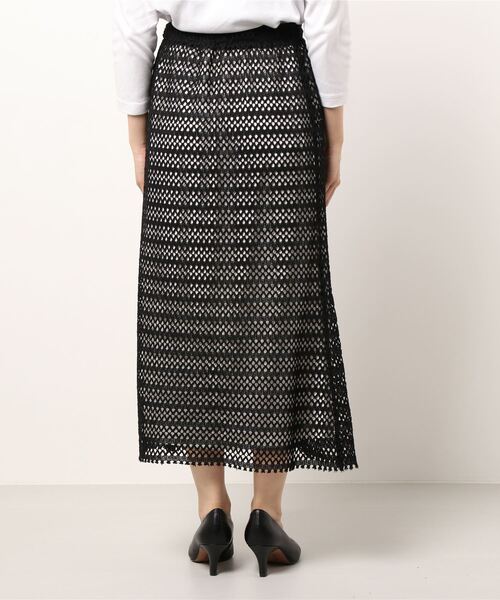 CAPRICIEUX LE'MAGE（カプリシューレマージュ）の「2WAYクロシェレーススカート（スカート・レディース・ホワイト/ブラック/グリーン・FREE）」の4枚目の写真