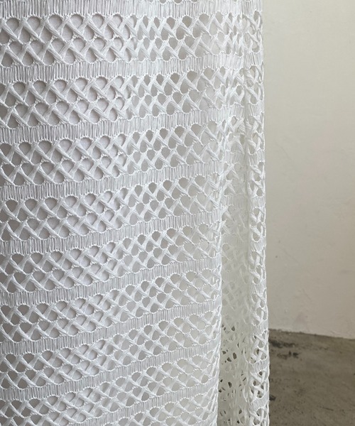 CAPRICIEUX LE'MAGE（カプリシューレマージュ）の「2WAYクロシェレーススカート（スカート・レディース・ホワイト/ブラック/グリーン・FREE）」の12枚目の写真