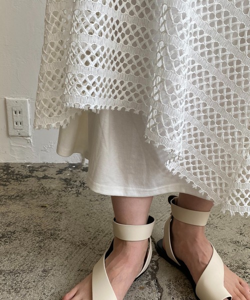 CAPRICIEUX LE'MAGE（カプリシューレマージュ）の「2WAYクロシェレーススカート（スカート・レディース・ホワイト/ブラック/グリーン・FREE）」の13枚目の写真