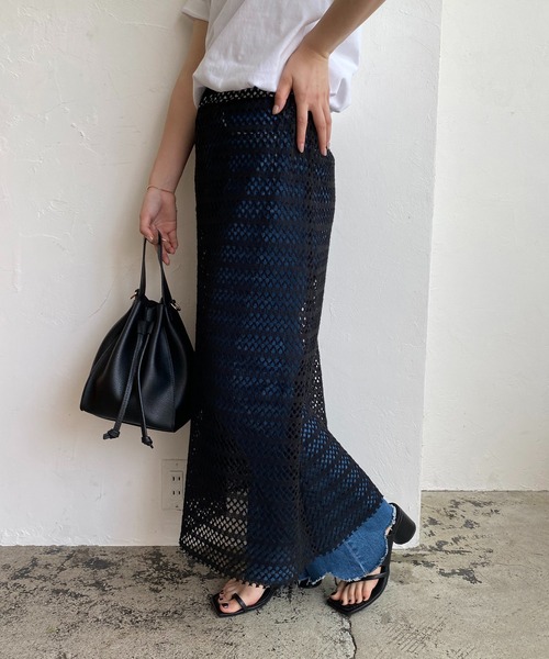 CAPRICIEUX LE'MAGE（カプリシューレマージュ）の「2WAYクロシェレーススカート（スカート・レディース・ホワイト/ブラック/グリーン・FREE）」の18枚目の写真