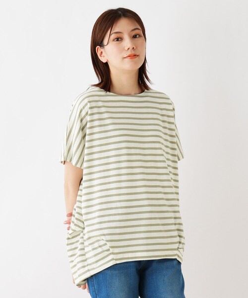 SHOO・LA・RUE（シューラルー）の「◆【SHOO ICE】タックドルマンスリーブTシャツ（Tシャツ/カットソー・レディース・ブラック/ベージュ系2/オリーブ系2/ブラック系2/ダークブラウン/ホワイト系/ベージュ系その他2/ピンク系・00）」の7枚目の写真