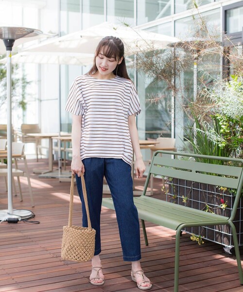 SHOO・LA・RUE（シューラルー）の「◆【SHOO ICE】タックドルマンスリーブTシャツ（Tシャツ/カットソー・レディース・ブラック/ベージュ系2/オリーブ系2/ブラック系2/ダークブラウン/ホワイト系/ベージュ系その他2/ピンク系・00）」の16枚目の写真