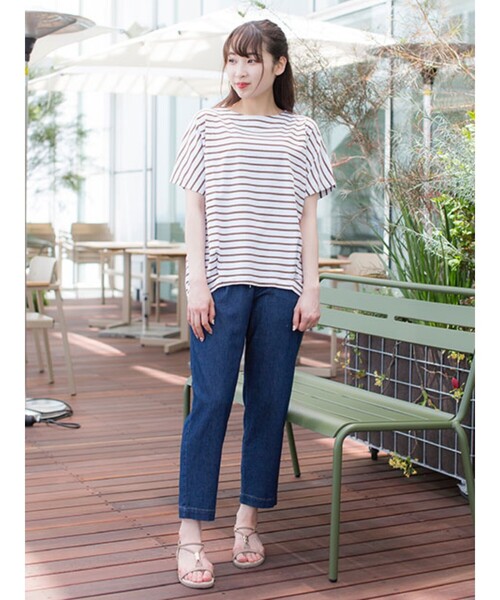 SHOO・LA・RUE（シューラルー）の「◆【SHOO ICE】タックドルマンスリーブTシャツ（Tシャツ/カットソー・レディース・ブラック/ベージュ系2/オリーブ系2/ブラック系2/ダークブラウン/ホワイト系/ベージュ系その他2/ピンク系・00）」の13枚目の写真