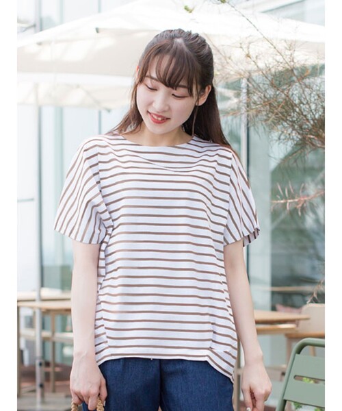 SHOO・LA・RUE（シューラルー）の「◆【SHOO ICE】タックドルマンスリーブTシャツ（Tシャツ/カットソー・レディース・ブラック/ベージュ系2/オリーブ系2/ブラック系2/ダークブラウン/ホワイト系/ベージュ系その他2/ピンク系・00）」の10枚目の写真