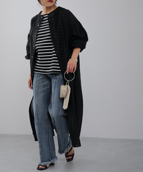 ap retro（アプレトロ）の「2WAYシアーワンピ／シアーガウン【ZOZO限定アイテム】（ワンピース・レディース・ブラック/オフホワイト/ライトベージュ・FREE）」の6枚目の写真