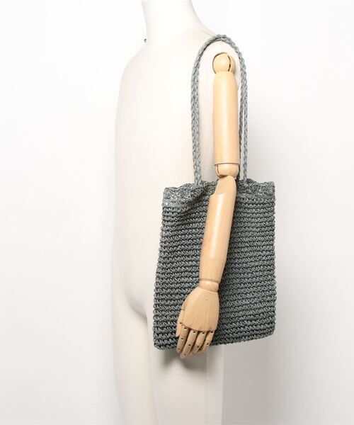 KOBE LETTUCE（コウベレタス）の「ロングハンドルスクエアかごバッグ（かごバッグ・レディース・ベージュ/ピンク/グリーン系その他・FREE）」の7枚目の写真