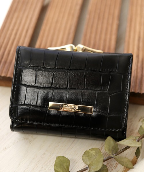 セール Florge パステル ビビットクロコダイル柄型押しレザーがま口ウォレット 財布 Florist フローリスト のファッション通販 Zozotown