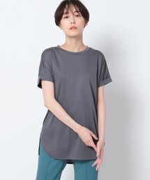 INDIVI（インディヴィ）の「◆【洗える/接触冷感】コットン ロールスリーブベーシックTシャツ（Tシャツ/カットソー・レディース）」