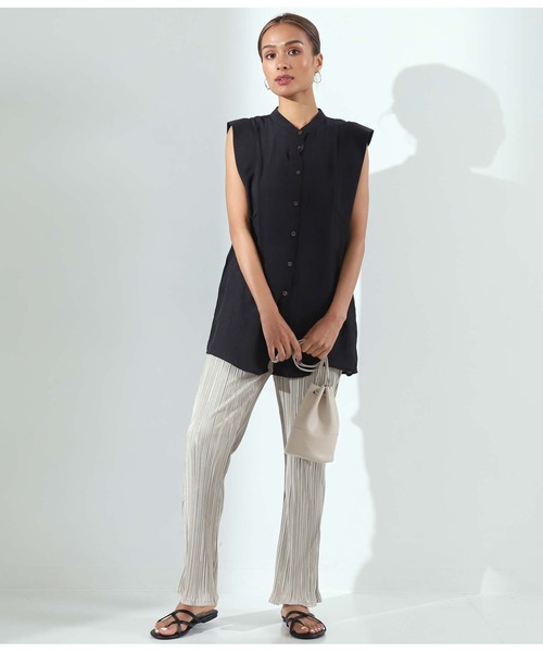 Alluge（アルージュ）の「フレアープリーツパンツ（その他パンツ・レディース・ブラック/グレイッシュベージュ/グレー・FREE）」の12枚目の写真