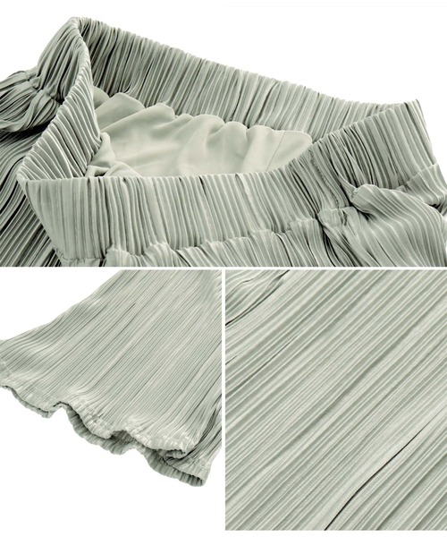 Alluge（アルージュ）の「フレアープリーツパンツ（その他パンツ・レディース・ブラック/グレイッシュベージュ/グレー・FREE）」の18枚目の写真