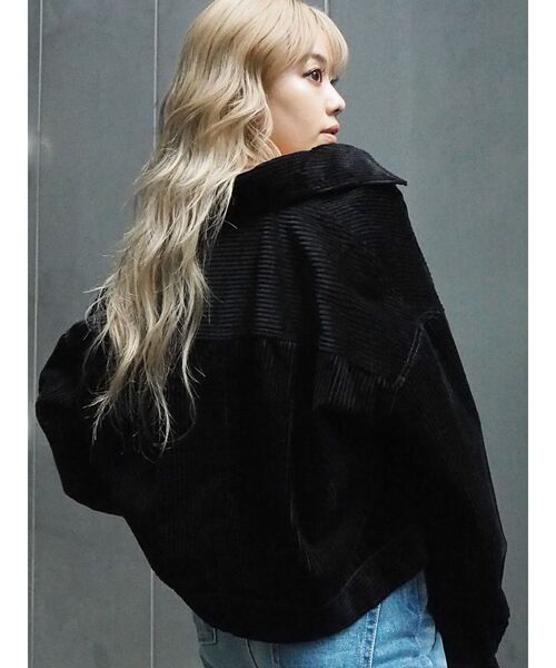 EVRIS（エヴリス）の「コーデュロイショートブルゾン【セットアップ着用可能】（ブルゾン・レディース・ブラック/ブラウン/アイボリー・FREE）」の19枚目の写真