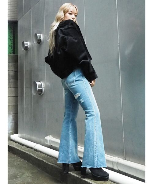 EVRIS（エヴリス）の「コーデュロイショートブルゾン【セットアップ着用可能】（ブルゾン・レディース・ブラック/ブラウン/アイボリー・FREE）」の22枚目の写真