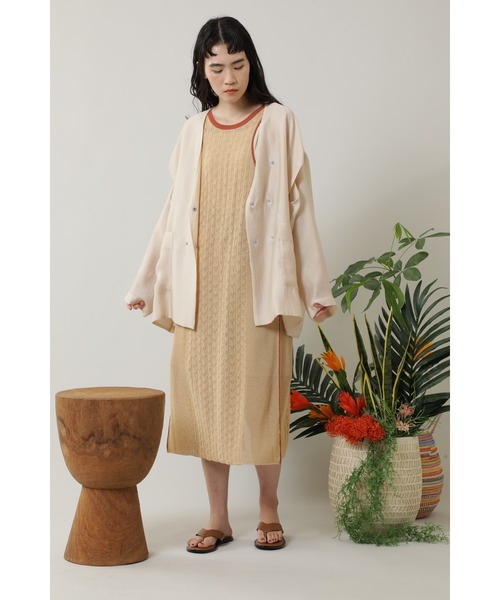 ROSE BUD（ローズバッド）の「ノーカラーシアージャケット（ノー