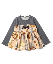 trois lapins kp（トロワラパンケーピー）の「ブレッド柄　チュニック(140-150cm)（チュニック・キッズ）」