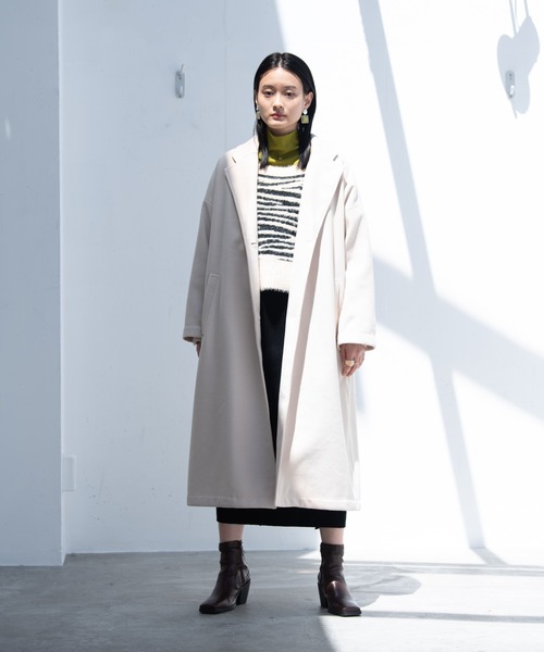 Happy John(ハッピージョン)の「shaggy zebra knit/シャギーゼブラニット(ニット/セーター・レディース・チャコールグレー/アイボリー・FREE)」の22枚目の写真