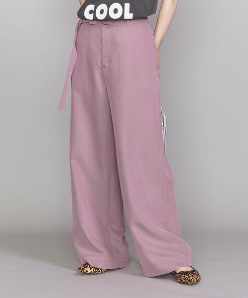 BEAUTY&YOUTH UNITED ARROWS（ビューティーアンドユースユナイテッドアローズ）の「BY ドビーベルトワイドパンツ（その他パンツ・レディース・ダークブラウン/オフホワイト/ライラック・SMALL/MEDIUM/LARGE）」の7枚目の写真