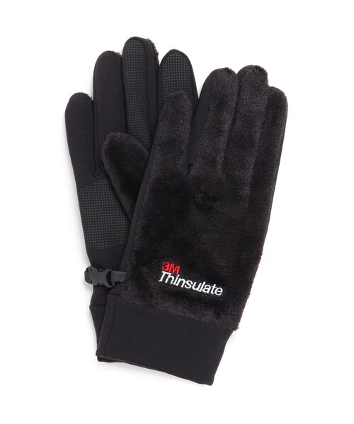 BASECONTROL(ベースコントロール)の「◆シンサレート 刺繍入り スポーツタイプ グローブ(手袋・メンズ・ブラック/ブラック系・99)」の3枚目の写真