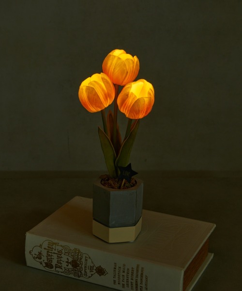 BIRTHDAY BAR(バースデイバー)の「【VIA K STUDIO】キューティー チューリップポット LED(照明・レディース・ホワイト/ピンク・フリー)」の4枚目の写真