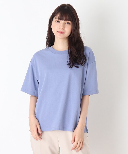 SHOO・LA・RUE(シューラルー)の「◆【つながる】横断歩道ママTシャツ(Tシャツ/カットソー・レディース・ブルー/ピンク系・99)」の15枚目の写真