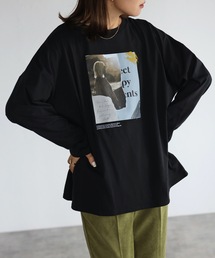 ap retro | コラージュプリントボックス袖ロンT(Tシャツ/カットソー)