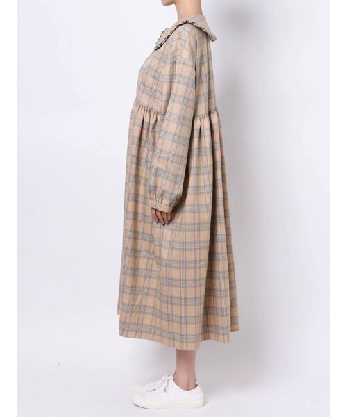 merry jenny（メリージェニー）の「bear刺繍チェックワンピース（ワンピース・レディース・オレンジ/ブラウン/ベージュ・FREE）」の20枚目の写真