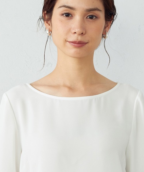 COMME CA ISM（コムサイズム）の「【セットアイテム】　Tブラウス×ワイドパンツ（シャツ/ブラウス・レディース・ブラック×ブラック/ホワイト×ネイビー・SMALL/MEDIUM/LARGE）」の17枚目の写真