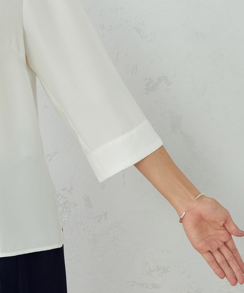 COMME CA ISM（コムサイズム）の「【セットアイテム】　Tブラウス×ワイドパンツ（シャツ/ブラウス・レディース・ブラック×ブラック/ホワイト×ネイビー・SMALL/MEDIUM/LARGE）」の10枚目の写真