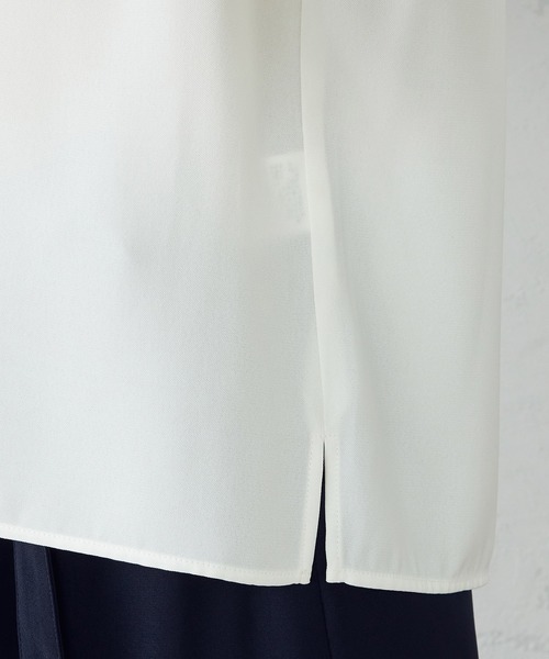 COMME CA ISM（コムサイズム）の「【セットアイテム】　Tブラウス×ワイドパンツ（シャツ/ブラウス・レディース・ブラック×ブラック/ホワイト×ネイビー・SMALL/MEDIUM/LARGE）」の16枚目の写真