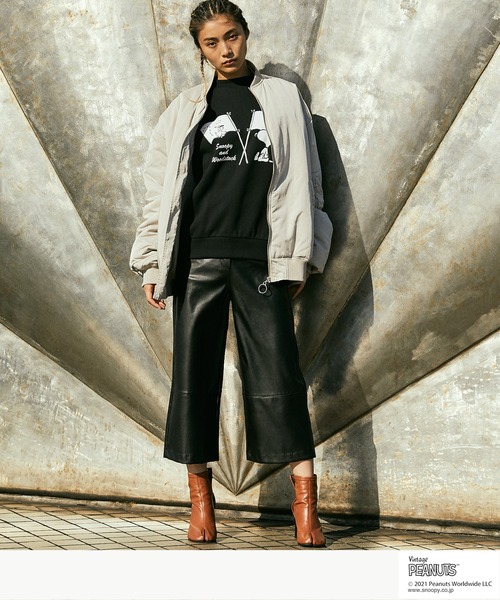 Vintage PEANUTS(ビンテージピーナッツ)の「PEANUTS/ピーナッツ 裏起毛オーバーサイズスウェット(スウェット・メンズ・ブラック/アイボリー・S/FREE)」の16枚目の写真