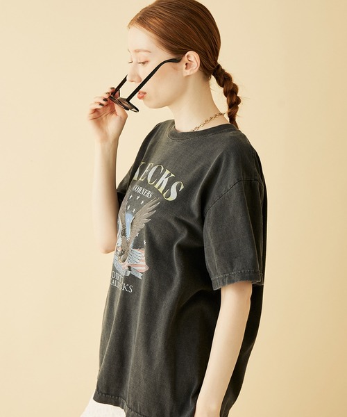 MADEMOISELLE ROPE'（マドモアゼル ロペ）の「【GOOD ROCK SPEED】ロックムードTシャツ（Tシャツ/カットソー・レディース・ブラック/ブラック系その他/ブラック系その他2・FREE）」の13枚目の写真