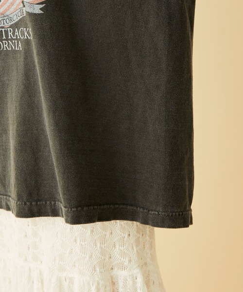 MADEMOISELLE ROPE'（マドモアゼル ロペ）の「【GOOD ROCK SPEED】ロックムードTシャツ（Tシャツ/カットソー・レディース・ブラック/ブラック系その他/ブラック系その他2・FREE）」の5枚目の写真