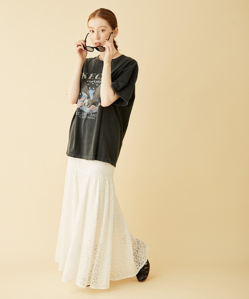 MADEMOISELLE ROPE'（マドモアゼル ロペ）の「【GOOD ROCK SPEED】ロックムードTシャツ（Tシャツ/カットソー・レディース・ブラック/ブラック系その他/ブラック系その他2・FREE）」の16枚目の写真