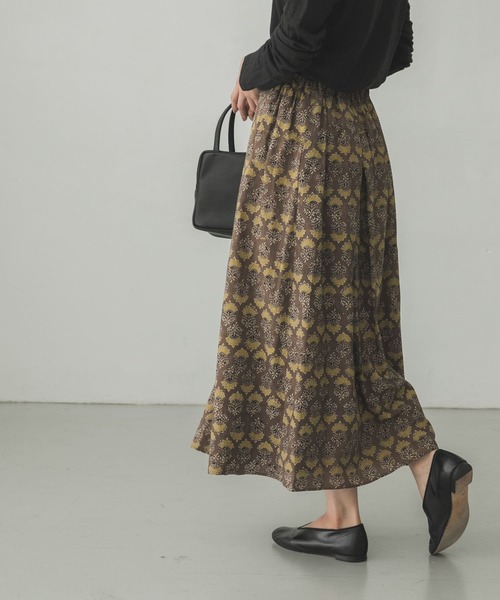 かぐれ（カグレ）の「エスニックコットンギャザースカート（スカート・レディース・ブラウン/ブラック・FREE）」の9枚目の写真
