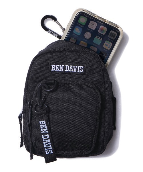 BEN DAVIS（ベンデイビス）の「《BEN DAVIS》DAYPACK POUCH（ポーチ・レディース・ブラック×ブラック/ブラック×レッド/ブラック×パープル・FREE）」の2枚目の写真