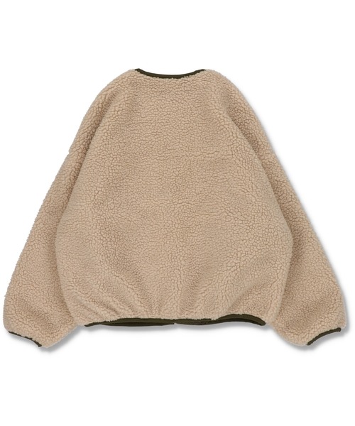 SPINNS（スピンズ）の「ノーカラーリバーシブルパイピングボアブルゾン（ブルゾン・レディース・ベージュ/アイボリー/ライトベージュ・ONESIZE）」の21枚目の写真