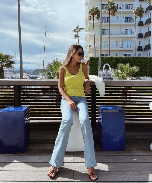 esutoreja（エストレジャ）の「カラバリデイリータンクトップ（タンクトップ・レディース・ホワイト/ベージュ/ブルー/イエロー×グリーン・FREE）」の13枚目の写真