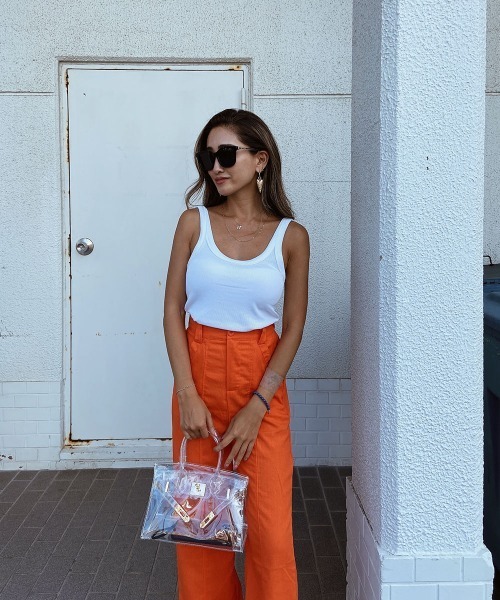 esutoreja（エストレジャ）の「カラバリデイリータンクトップ（タンクトップ・レディース・ホワイト/ベージュ/ブルー/イエロー×グリーン・FREE）」の22枚目の写真