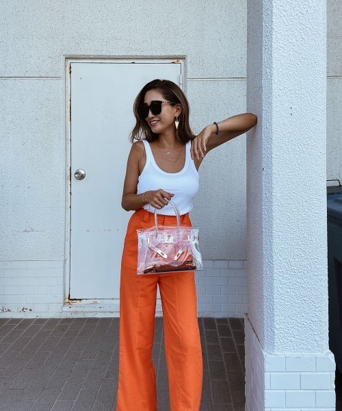 esutoreja（エストレジャ）の「カラバリデイリータンクトップ（タンクトップ・レディース・ホワイト/ベージュ/ブルー/イエロー×グリーン・FREE）」の10枚目の写真