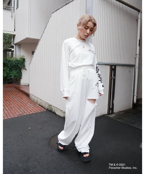 セール Bettyコラボダメージワイドpt その他パンツ Fig Viper フィグアンドバイパー のファッション通販 Zozotown