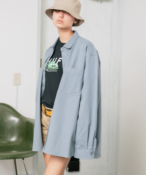 BIG MAC(ビッグマック)の「BIG MAC/ビッグマック BIG MAC SHIRTS ビックシルエット ワークシャツ アメカジ(シャツ/ブラウス・メンズ・ブラック/ブルー/オフホワイト/ピンク/ダークグリーン・M/XL/L/S)」の5枚目の写真